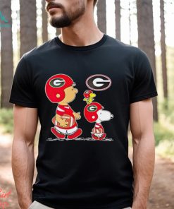 Charlie Brown Snoopy And Woodstock Georgia Bulldogs Football shirt