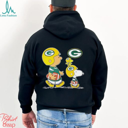 Charlie Brown Snoopy And Woodstock Green Bay Packers Football shirt