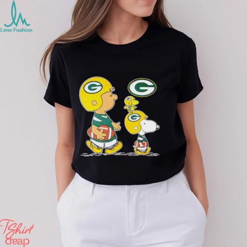 Charlie Brown Snoopy And Woodstock Green Bay Packers Football shirt