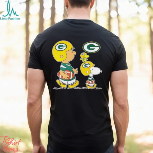 Charlie Brown Snoopy And Woodstock Green Bay Packers Football shirt