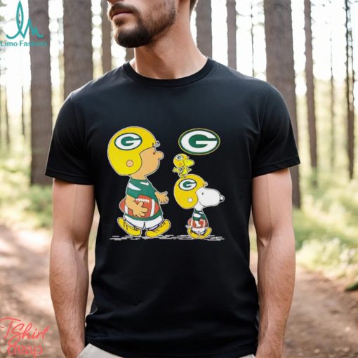 Charlie Brown Snoopy And Woodstock Green Bay Packers Football shirt