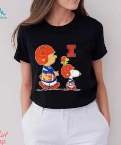 Charlie Brown Snoopy And Woodstock Illinois Fighting Illini Football shirt