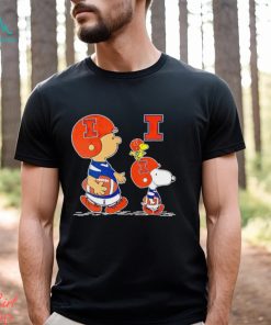 Charlie Brown Snoopy And Woodstock Illinois Fighting Illini Football shirt