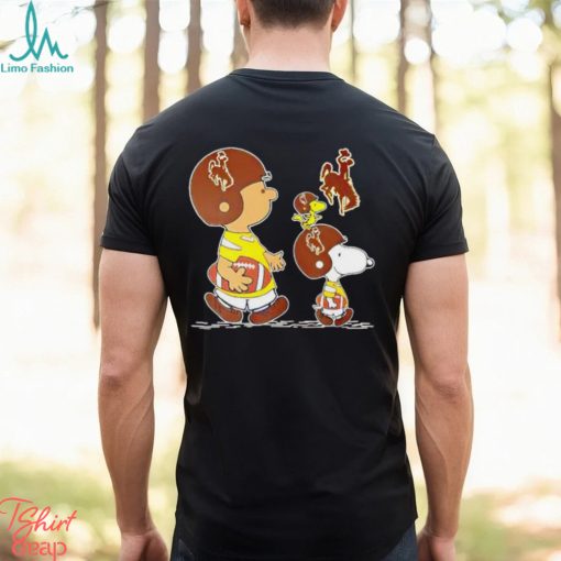 Charlie Brown Snoopy And Woodstock Wyoming Cowboys Football shirt