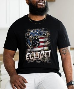 Chase Elliott Hendrick Motorsports Team Collection Black Camo Patriotic 2024 Shirt