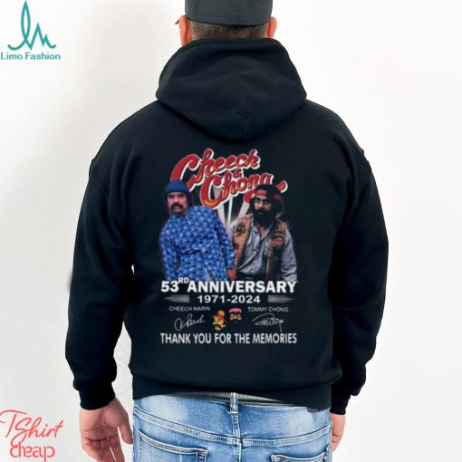 Cheech & Chong 53rd Anniversary 1971 – 2024 Thank You For The Memories T Shirt