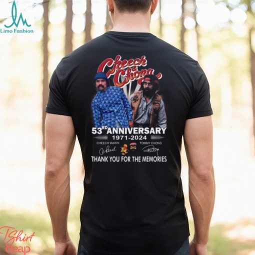 Cheech & Chong 53rd Anniversary 1971 – 2024 Thank You For The Memories T Shirt