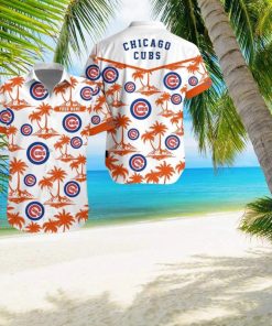 Chicago Cubs Coconut Pattern White Hawaiian Shirt 3D Printed Men Women Hawaii Shirt