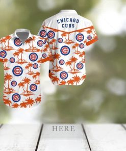 Chicago Cubs Coconut Pattern White Hawaiian Shirt 3D Printed Men Women Hawaii Shirt