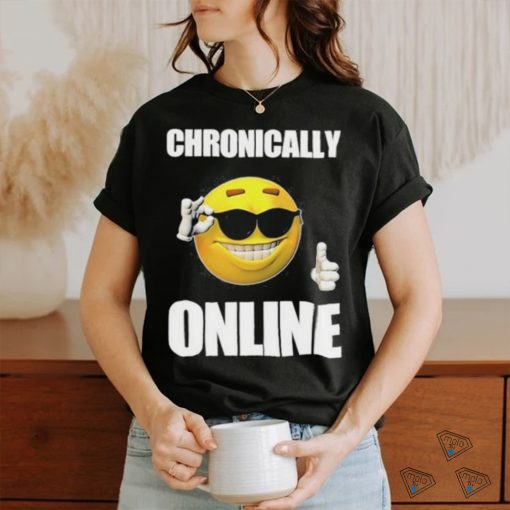 Chronically Online Ironic Thumbs Up Emoji Cringey shirt