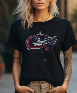 Columbus Blue Jackets Fanatics Branded Women's Personalized Midnight Mascot Logo V Neck T Shirt