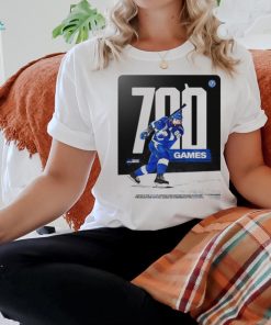 Congrats Nikita Kucherov 700 Game All In Bolts Blue Shirt