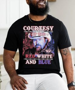 Courtesy of the red white and blue shirt