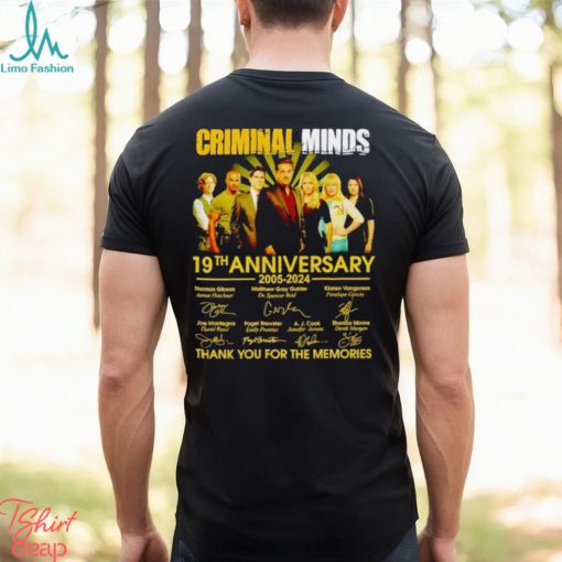 Criminal Minds 19th anniversary 2005 2024 thank you for the memories shirt