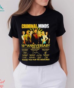Criminal Minds 19th anniversary 2005 2024 thank you for the memories shirt