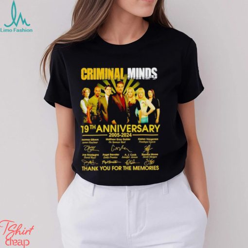 Criminal Minds 19th anniversary 2005 2024 thank you for the memories shirt