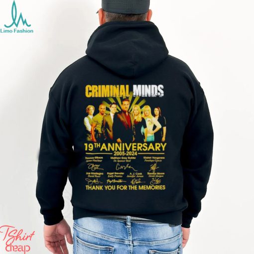 Criminal Minds 19th anniversary 2005 2024 thank you for the memories shirt