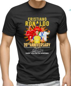 Cristiano Ronaldo 39th anniversary 1985 2024 thank you for the memories signature shirt