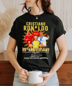 Cristiano Ronaldo 39th anniversary 1985 2024 thank you for the memories signature shirt