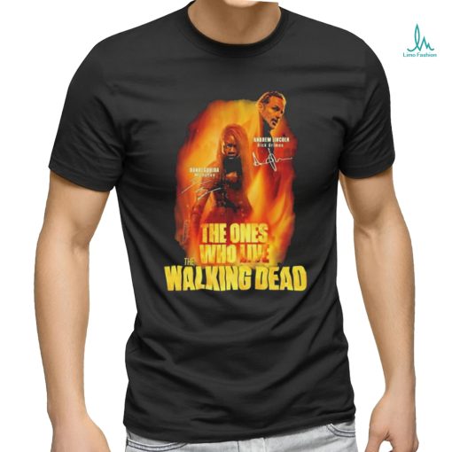 Danai Gurira And Andrew Lincoln The One Who Live The Walking Dead Signatures Shirt