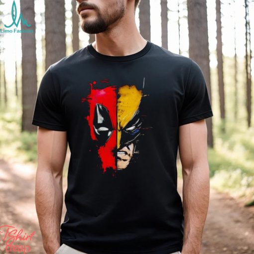 Deadpool and Wolverine face off shirt