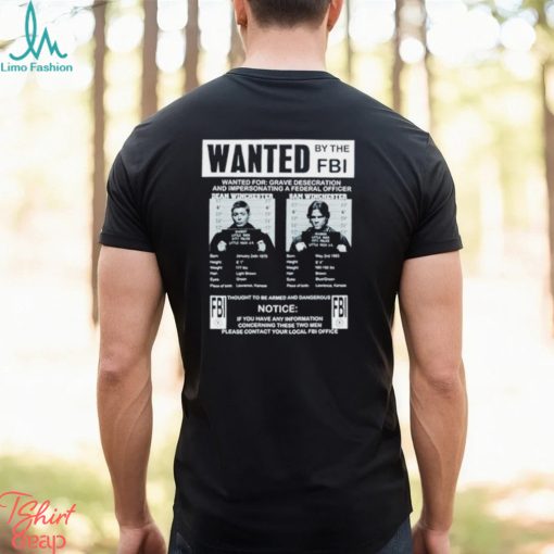 Dean Winchester and Sam Winchester Supernatural wanted by the FBI shirt