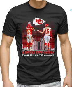 Derrick Thomas vs Patrick Mahomes Chiefs thank you for the memories signatures shirt