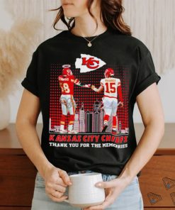 Derrick Thomas vs Patrick Mahomes Chiefs thank you for the memories signatures shirt