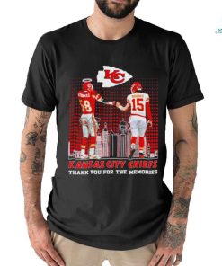 Derrick Thomas vs Patrick Mahomes Chiefs thank you for the memories signatures shirt
