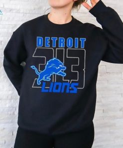 Detroit Lions 313 Logo Football T Shirt