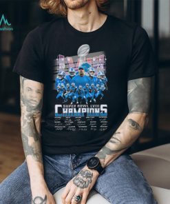 Detroit Lions Super Bowl LVIII 2024 Champions Signatures T Shirt