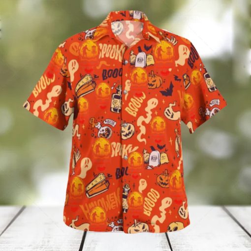 Disc Golf Halloween Skull Hawaiian Shirt