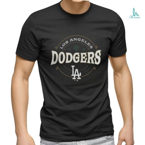 Dodgers Merch Los Angeles Dodgers Fanatics Branded Black St. Patrick’s Day Lucky T Shirt