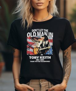 Don’t let the old man on Toby Keith 1961 2024 thank you for the memories signature shirt