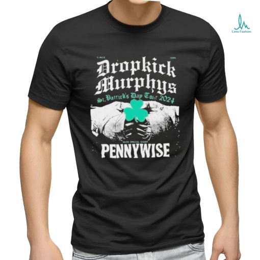 Dropkick Murphys ft Pennywise 2024 US St Patrick’s Day Tour T Shirt