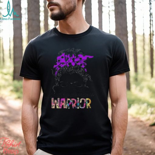 Eating disorders warrior messy bun shirt