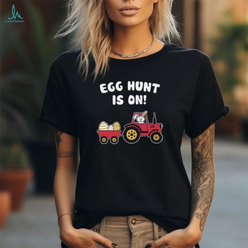 Egg Hunt Is On Easter Bunny Riding Tractor shirt