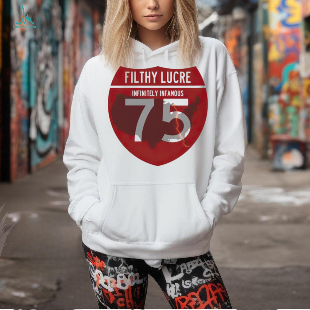 Filthy lucre Infinitely infamous 75 map shirt Filthy lucre Infinitely infamous 75 map shirt