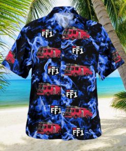 Fire Dept Hawaiian Shirt Surf Gift Beach