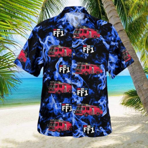 Fire Dept Hawaiian Shirt Surf Gift Beach