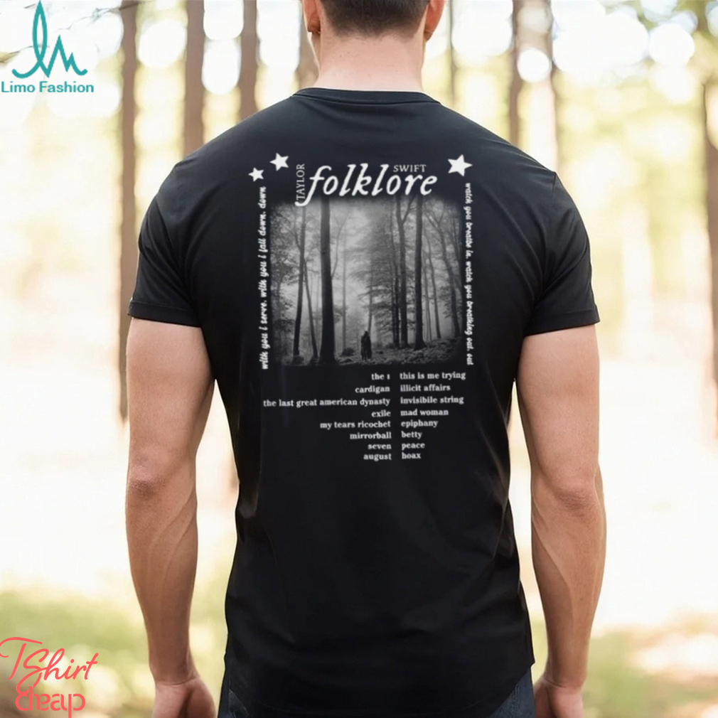 Folklore Tracklist Shirt The Eras Tour 2023 Rock Music Tshirt Folklore Tracklist Shirt The Eras Tour 2023 Rock Music Tshirt