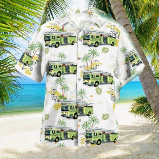 Fort Lauderdale Florida Fort Lauderdale Fire Rescue Engine 9S 1976 Ward Lafrance Hawaiian Shirt