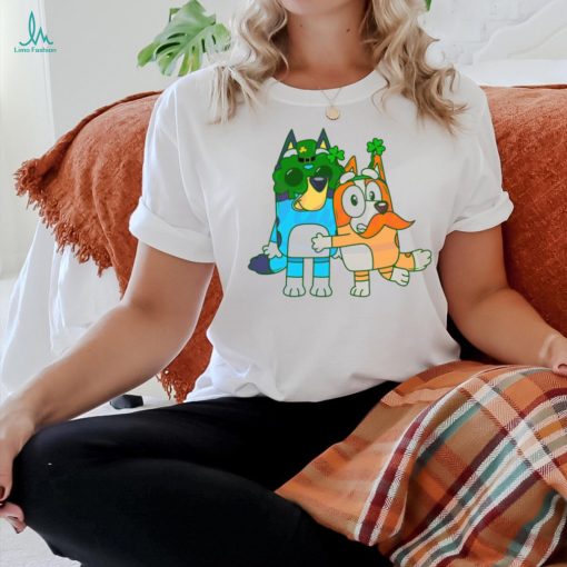 Funny St Patricks Day Bluey And Bingo shirt