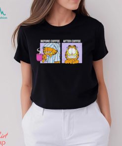 Garfield Before Coffee and After Coffee shirt