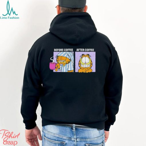 Garfield Before Coffee and After Coffee shirt