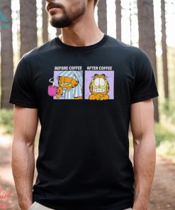 Garfield Before Coffee and After Coffee shirt