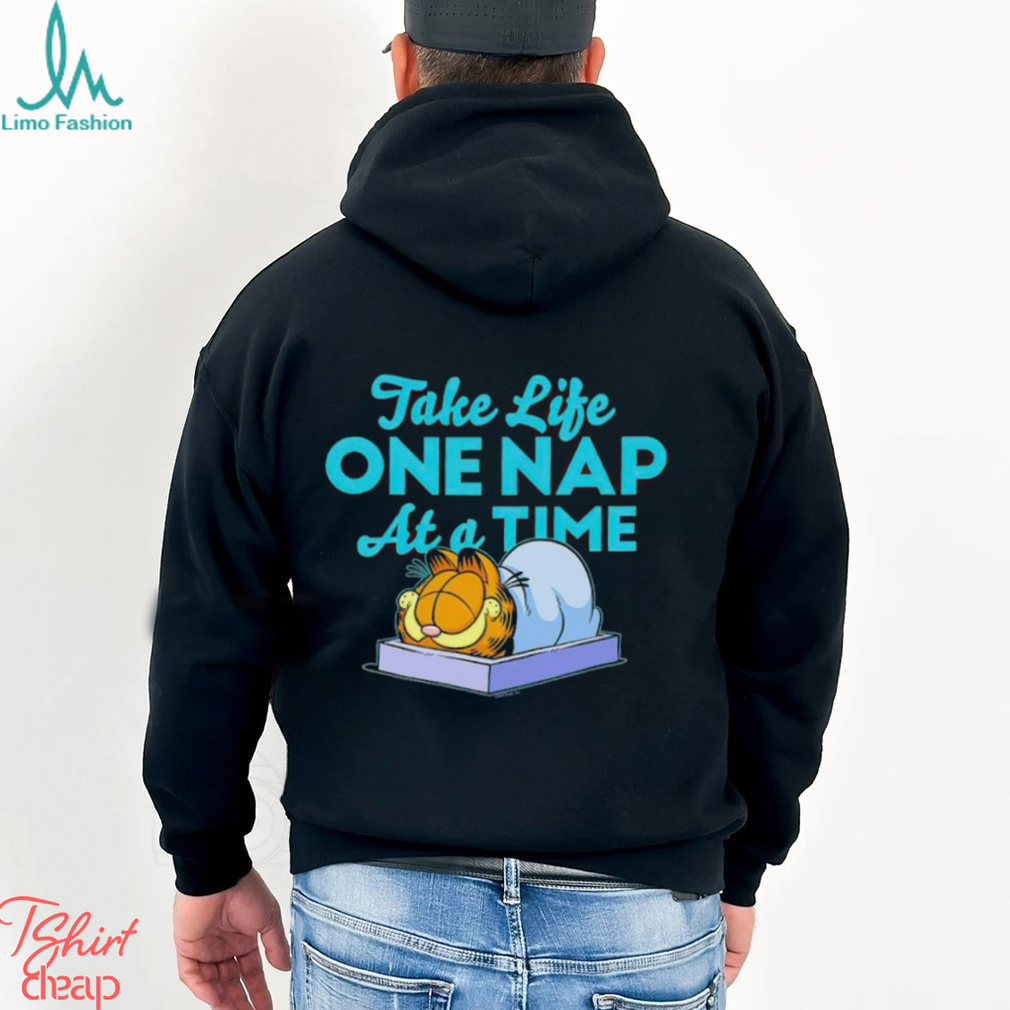 Garfield Take Life One Nap At A Time Garfield Zipped shirt Garfield Take Life One Nap At A Time Garfield Zipped shirt