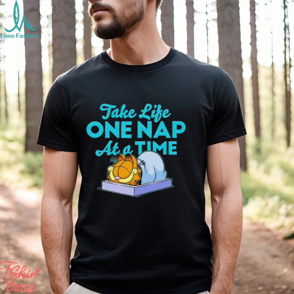 Garfield Take Life One Nap At A Time Garfield Zipped shirt Garfield Take Life One Nap At A Time Garfield Zipped shirt