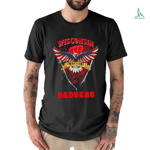 Go Badgers Wisconsin Badgers Football Us Eagle Shirt