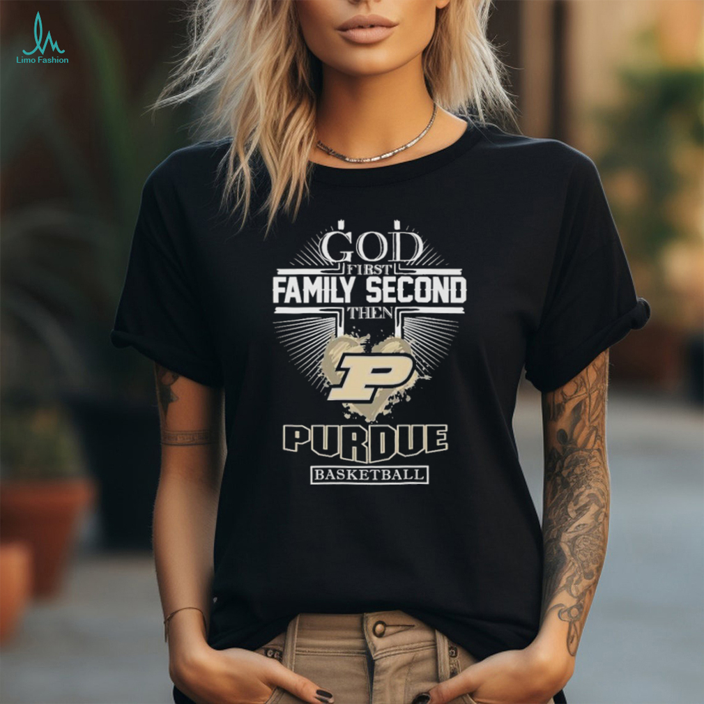 God First Family Second then Purdue Basketball 2024 Logo Shirt God First Family Second then Purdue Basketball 2024 Logo Shirt